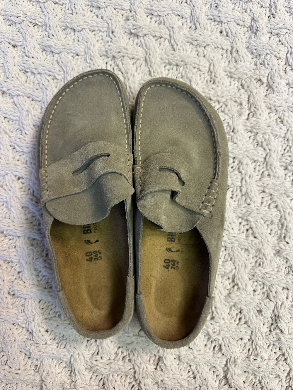 Birkenstock Women's Suede Slip-On Loafers in Taupe